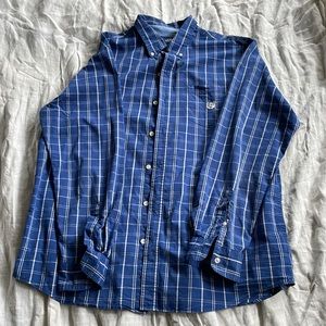 Men’s Chaps XL Blue button-down, long-sleeved shirt. Excellent condition.
